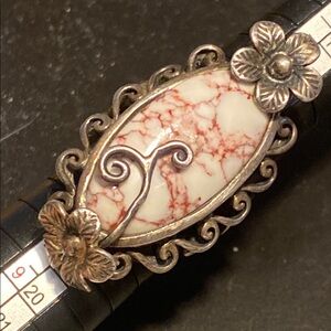 Floral 925 Silver and White Stone Women's Ring